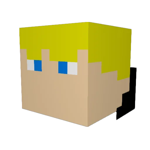 deadracc00n Minecraft avatar head, 3D render