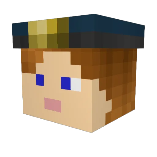 deadrianbre Minecraft avatar head, 3D render