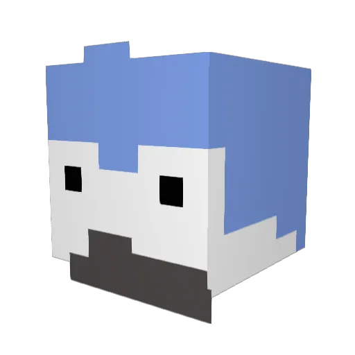 deadsy Minecraft avatar head, 3D render