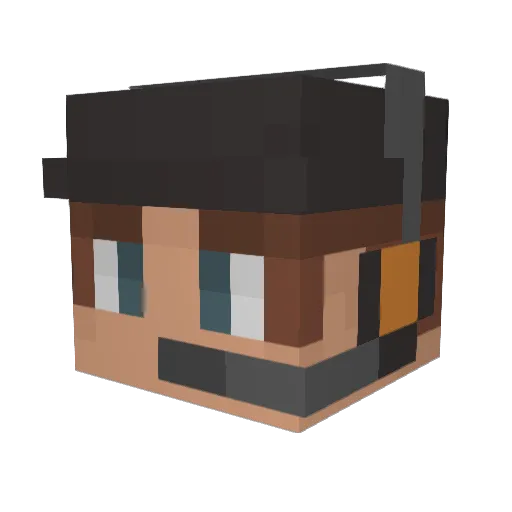 deadweebow Minecraft avatar head, 3D render