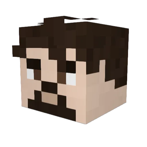 deafko Minecraft avatar head, 3D render