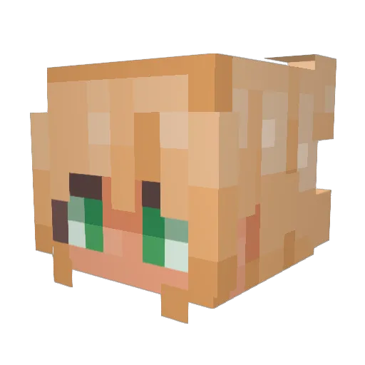 deajah Minecraft avatar head, 3D render
