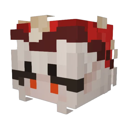dealest Minecraft avatar head, 3D render