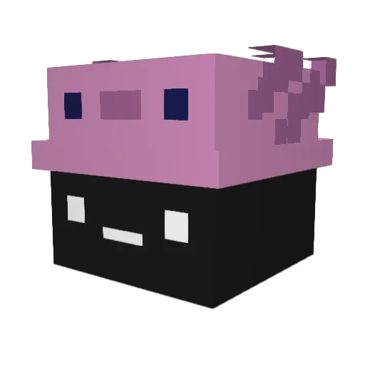 deamon01 Minecraft avatar head, 3D render