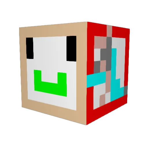 deanbear12 Minecraft avatar head, 3D render