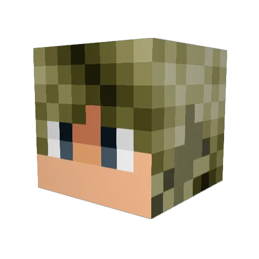 deandrew175 Minecraft avatar head, 3D render