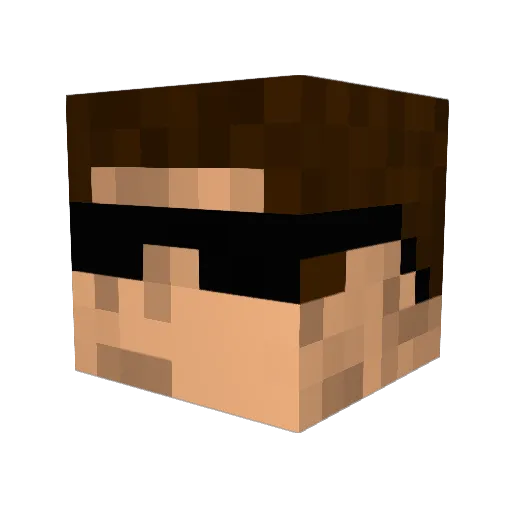 deanox01 Minecraft avatar head, 3D render
