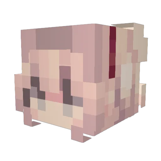 dearelle Minecraft avatar head, 3D render