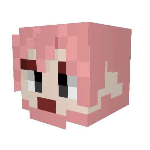 deargo Minecraft avatar head, 3D render