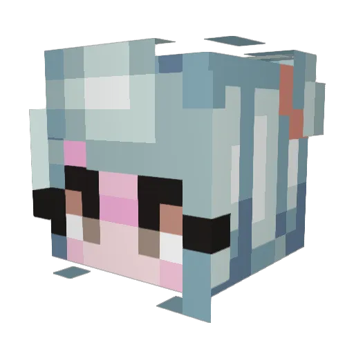 deariest Minecraft avatar head, 3D render