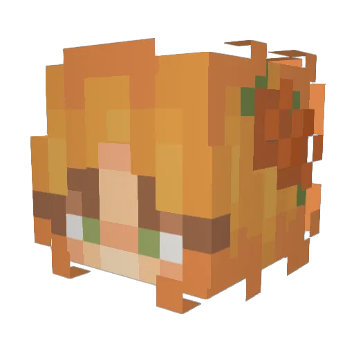 dearlyeri Minecraft avatar head, 3D render