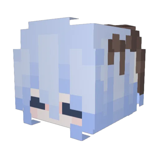dearmiki Minecraft avatar head, 3D render