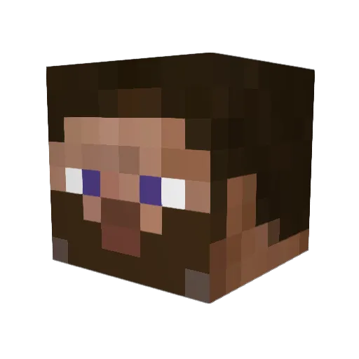 dearparrot Minecraft avatar head, 3D render