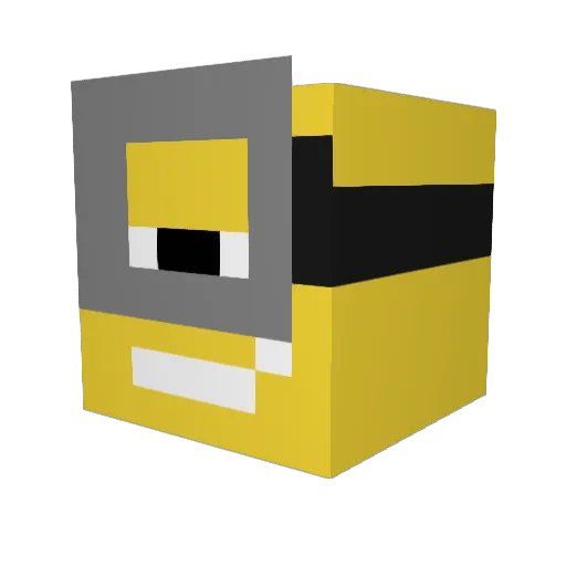 death06547 Minecraft avatar head, 3D render