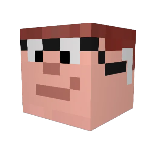 death476 Minecraft avatar head, 3D render