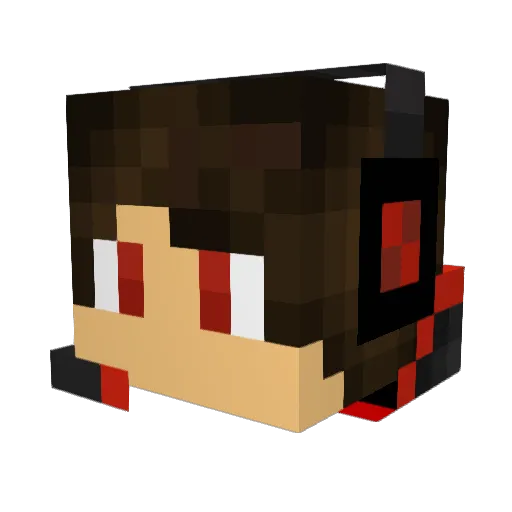 death_bot Minecraft avatar head, 3D render