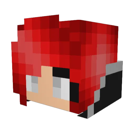 death_princess75 Minecraft avatar head, 3D render