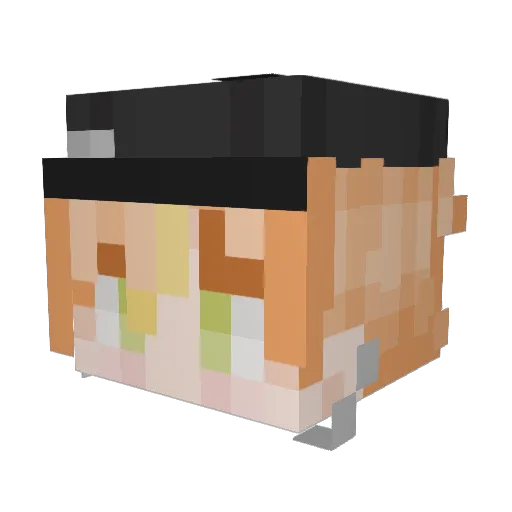 deathb3rri Minecraft avatar head, 3D render