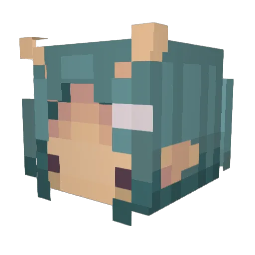 deathbyroanoke Minecraft avatar head, 3D render