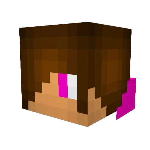 deathcrafterXD Minecraft avatar head, 3D render
