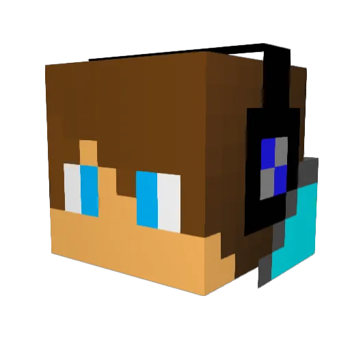 deathlecrone Minecraft avatar head, 3D render