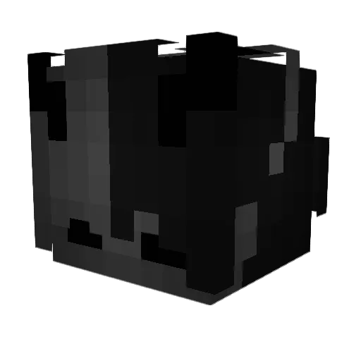 deathlysad Minecraft avatar head, 3D render