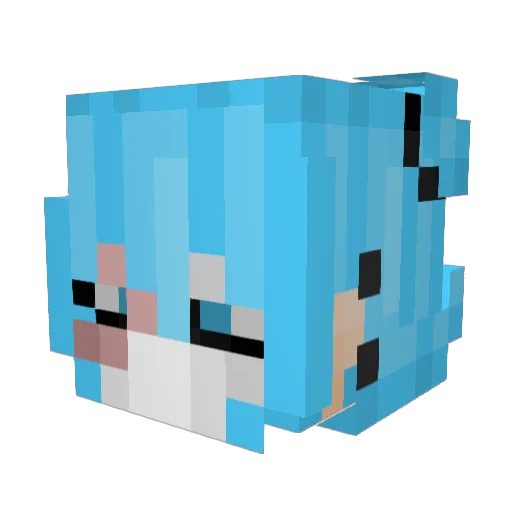 deathmask29 Minecraft avatar head, 3D render