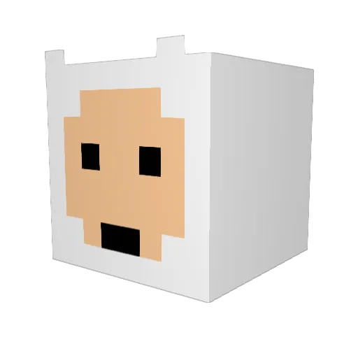 deathofthecat Minecraft avatar head, 3D render