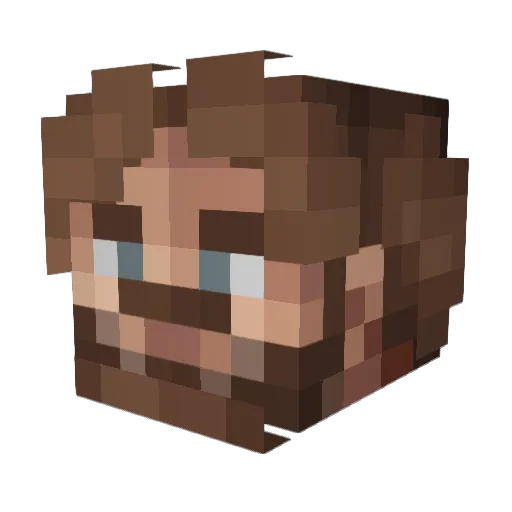 deathrip Minecraft avatar head, 3D render