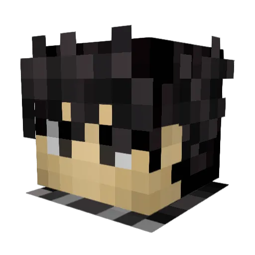 deathwalker98 Minecraft avatar head, 3D render