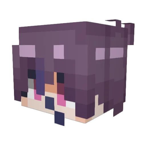 deathwhiter Minecraft avatar head, 3D render