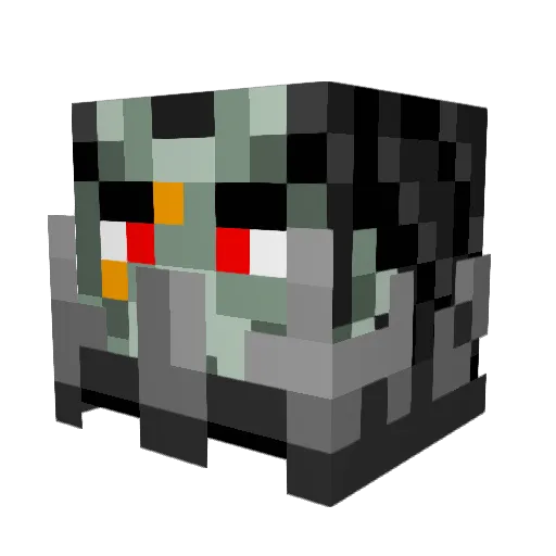 deathwing666 Minecraft avatar head, 3D render