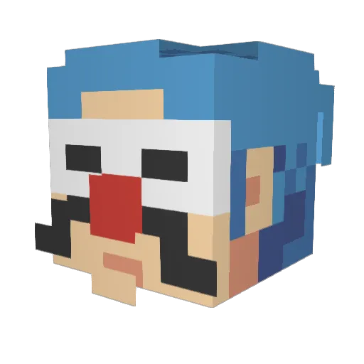 deatondg Minecraft avatar head, 3D render