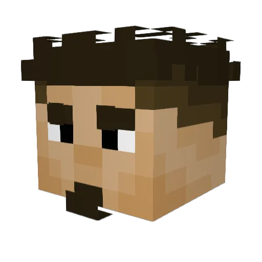 debe1233454 Minecraft avatar head, 3D render