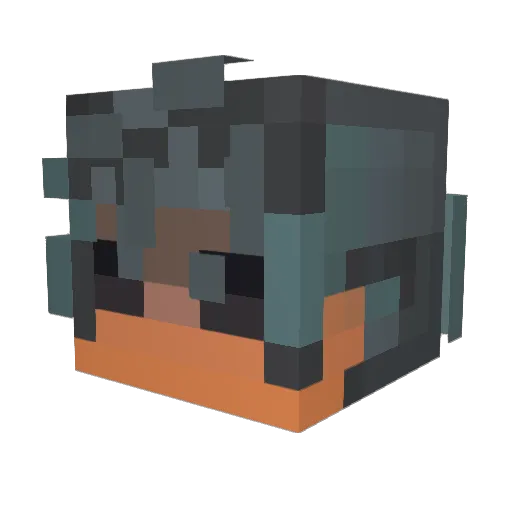 debicake Minecraft avatar head, 3D render
