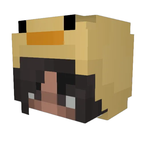 deborinhaa Minecraft avatar head, 3D render
