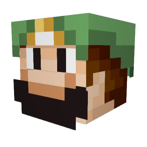 debroervanmario Minecraft avatar head, 3D render