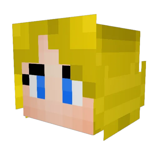debyy Minecraft avatar head, 3D render