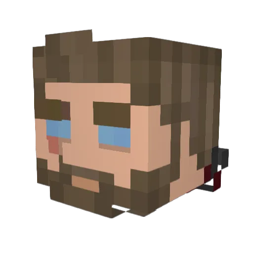 dec1de Minecraft avatar head, 3D render