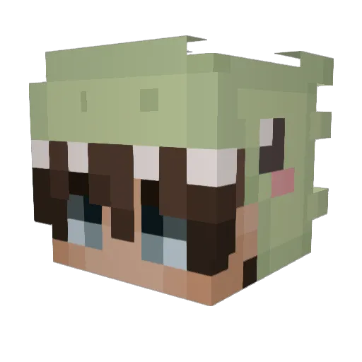 decader_ Minecraft avatar head, 3D render