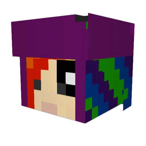 decafdalek Minecraft avatar head, 3D render