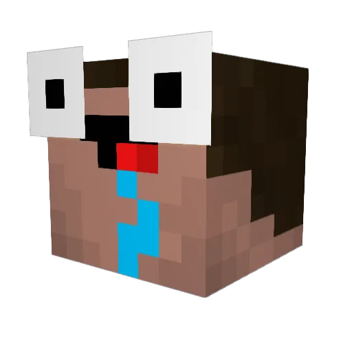 decafops Minecraft avatar head, 3D render