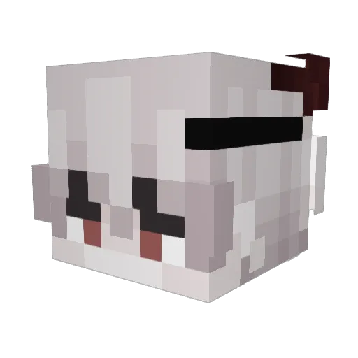 decayray Minecraft avatar head, 3D render