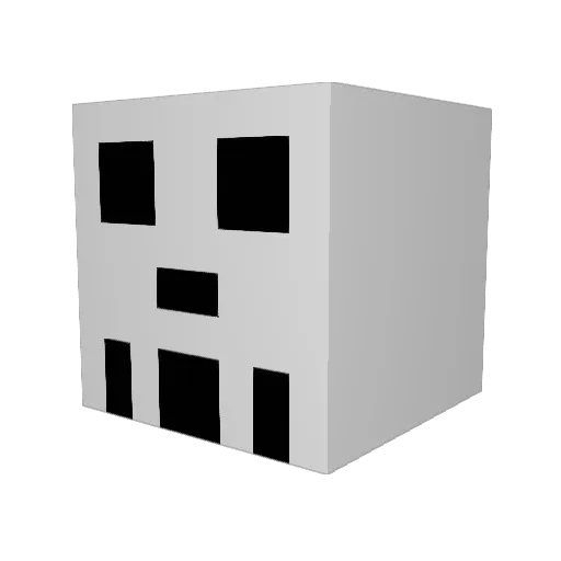 deceased21 Minecraft avatar head, 3D render