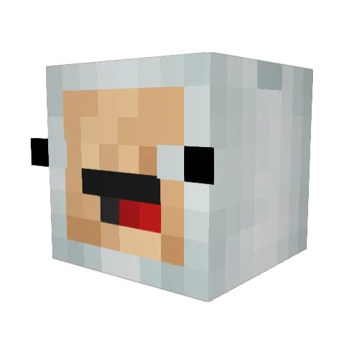 december15 Minecraft avatar head, 3D render