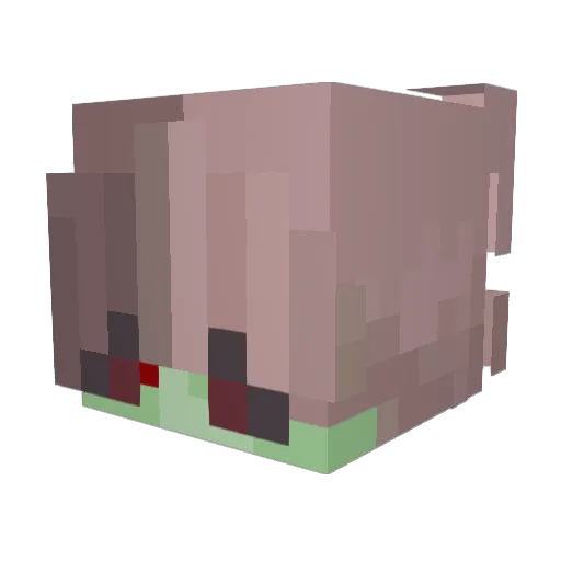 dechort Minecraft avatar head, 3D render