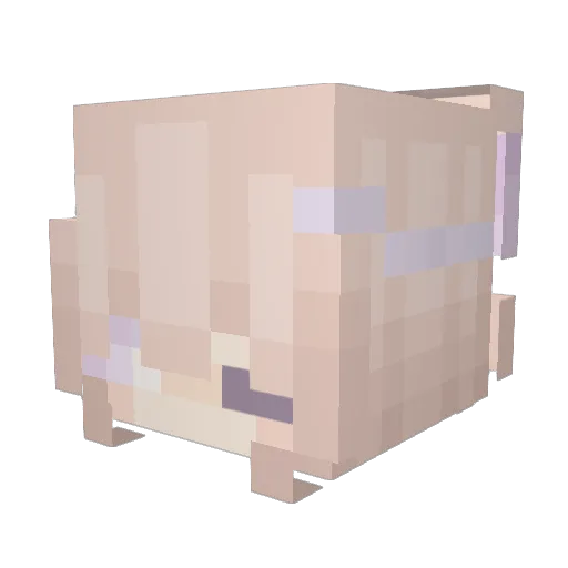 dechu Minecraft avatar head, 3D render
