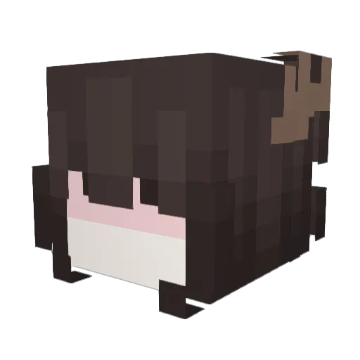 decilia Minecraft avatar head, 3D render