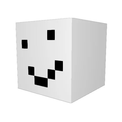 deck08_ Minecraft avatar head, 3D render