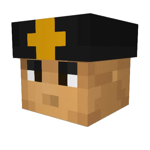 deckerdudes Minecraft avatar head, 3D render